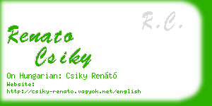 renato csiky business card